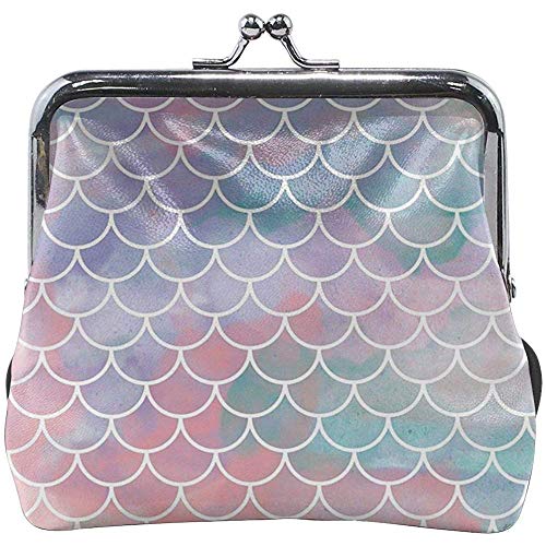 Preisvergleich Produktbild Schnalle Geldbörse Aquarell Meerjungfrau Waage Geldbörse Kiss-Lock Schnalle Kupplung Brieftasche Karte Kosmetiktaschen Für Frauen