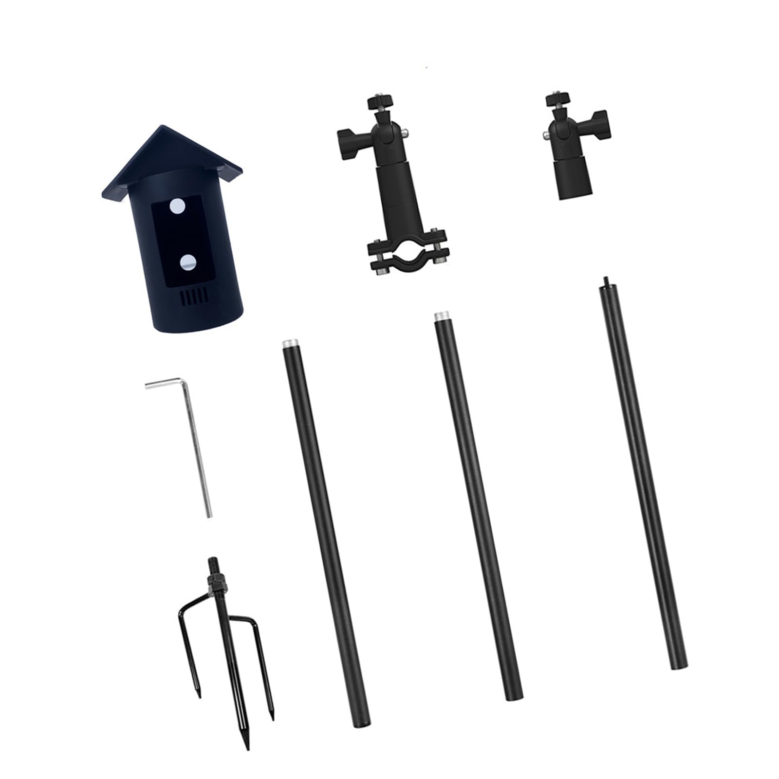 Kaeltsyn Security Camera Ground Stake Base Stand For Multiple Brands Weatherproof Metal Construction Easy Installation Adjustable Camera Base