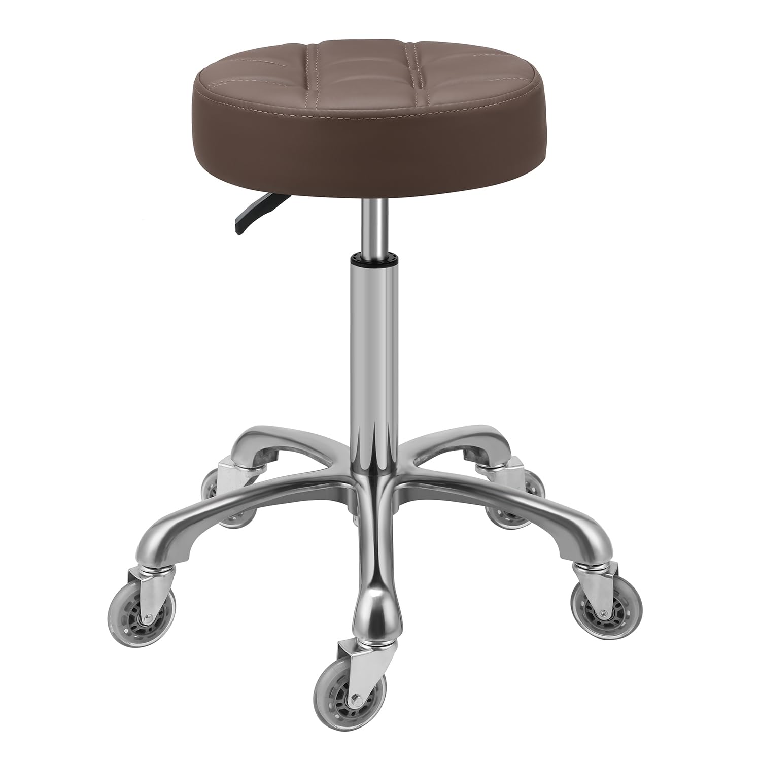 Kaleurrier Adjustable Rolling Stool for Salon: Heavy Duty Swivel Chair with Wheels for Hairdresser Esthetician Lash Tech - Spa Home Office Kitchen