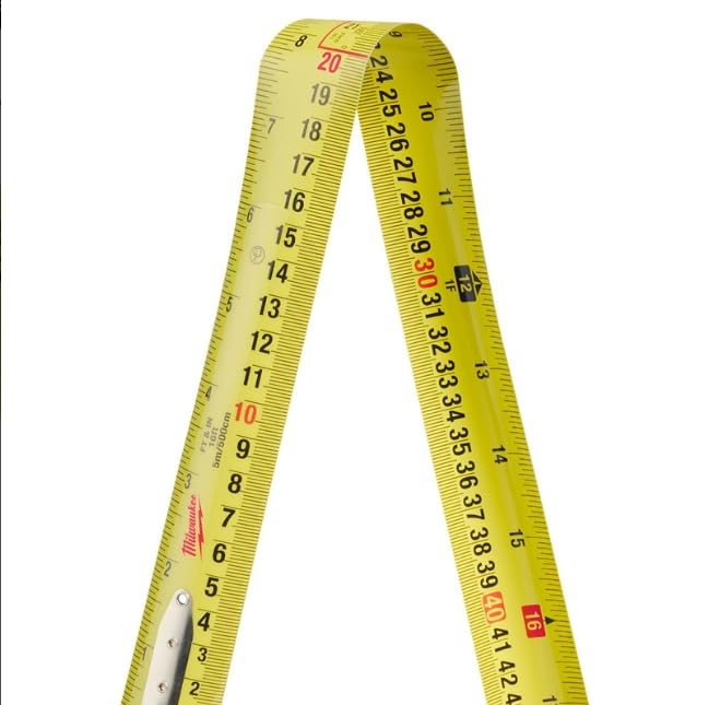 Cinta métrica de 30 pies Milwaukee hoja ancha flexómetro resistente para carpintería y obra 7