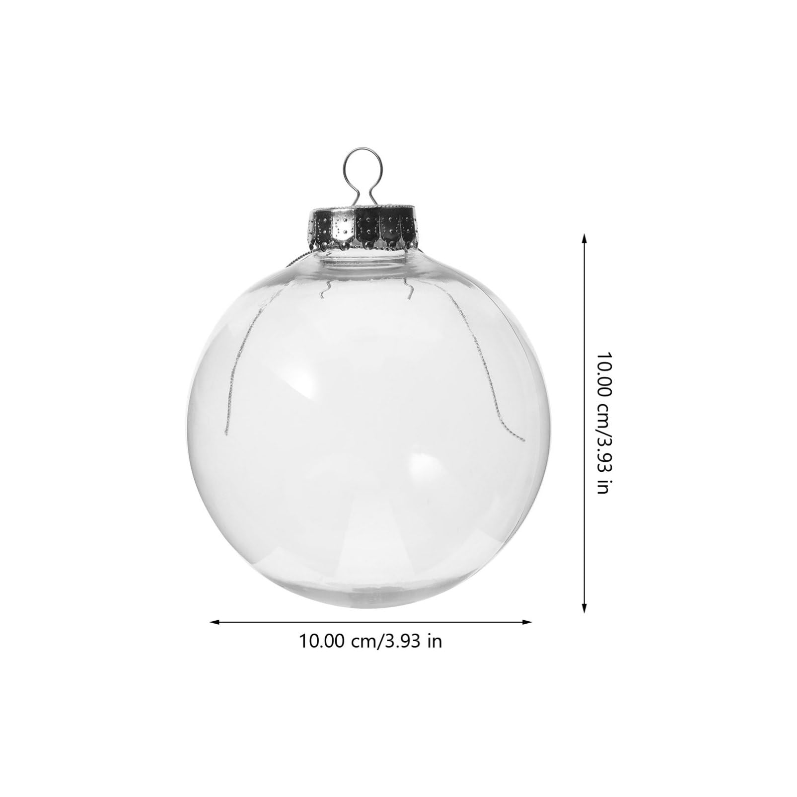 Cabilock 10stücke Weihnachtsbaumkugeln Transparente Weihnachtsbaum-hängedekoration Befüllbare Xmas Kugeln Festliche Ornamente Für Kreative Weihnachtsgestaltung