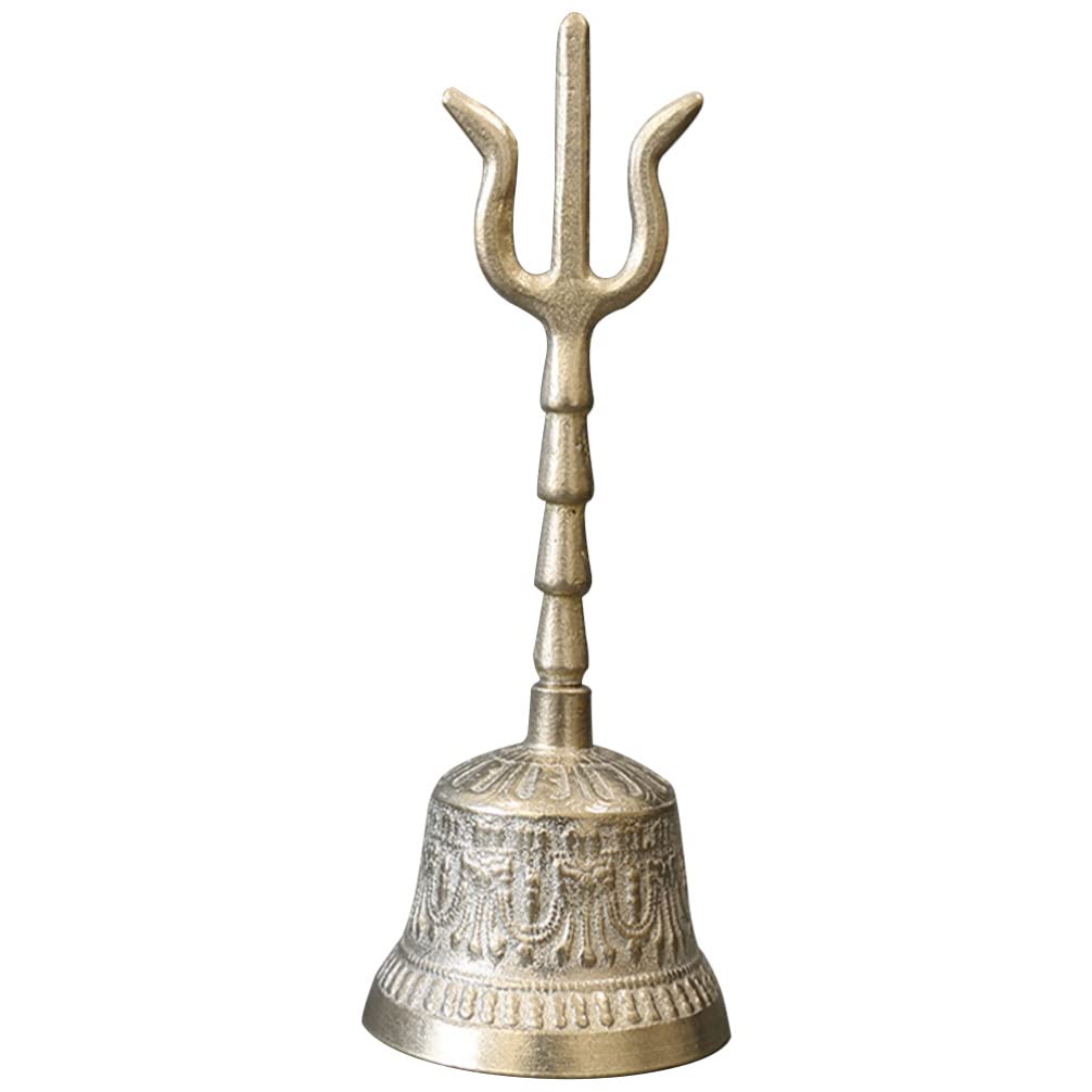 Cabilock Hand Bell Tibetan Bells Buddha Handbell Luck Bell Hand Jingle Bell Buddhist Meditation Bell Loud Bell Toys for Outside Decorative Bell Feng Shui Bell Outdoor Big Clock Copper