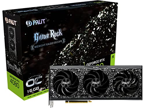 Palit GeForce RTX 4080 GameRock OC Carte Graphique 16 Go GDDR6X avec synchronisation ARGB, 9728 Core, GPU 2205 MHz, Boost 2640 MHz, 3 x DisplayPort, HDMI