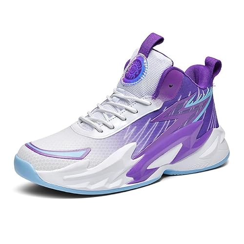 Bolognifi Tênis de basquete masculino, botas de combate de cano alto, calçados esportivos antiderrap