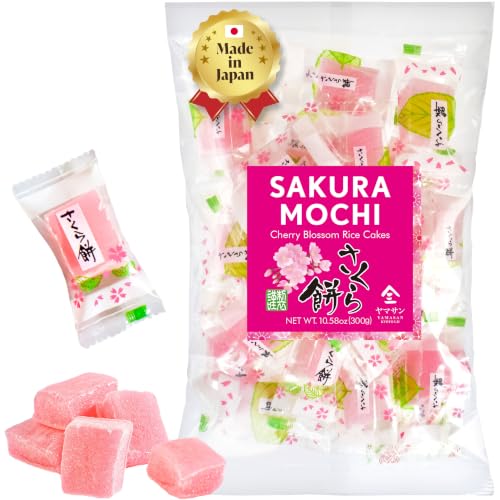YAMASAN KYOTO UJI Japanese Sakura Mochi Rice Cake Candies 10.58oz