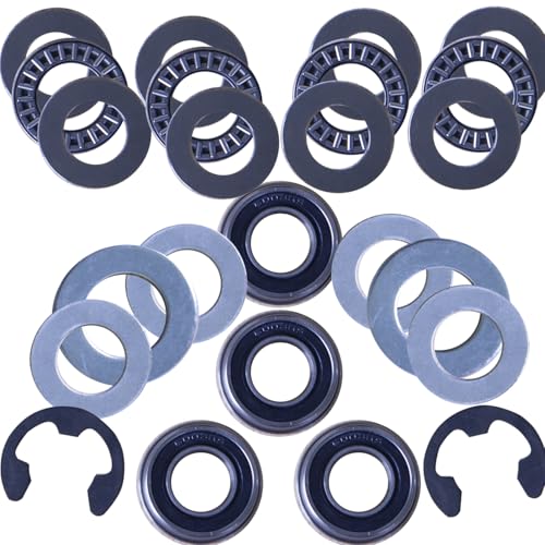 Wmmeting 9040H Front Wheel Bushing to Bearing Conversion Kit - Fits Craftsman/Husqvarna Murray/Poulan Mowers & Models 532009040, 532124959, 9040N and Poor Man Power Steering kit for Lawn Tractor