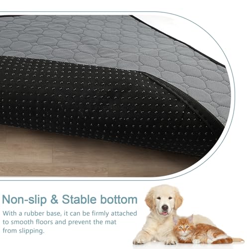 2 Stück Welpenunterlagen Waschbar, 60 × 50cm Hundedecke Wasserdicht Antirutsch, Super Saugfähig PIPI Matten für Hunde, Wiederverwendbare Hundetrainingspads, Hundematte für Boden Sofa Auto Reisen