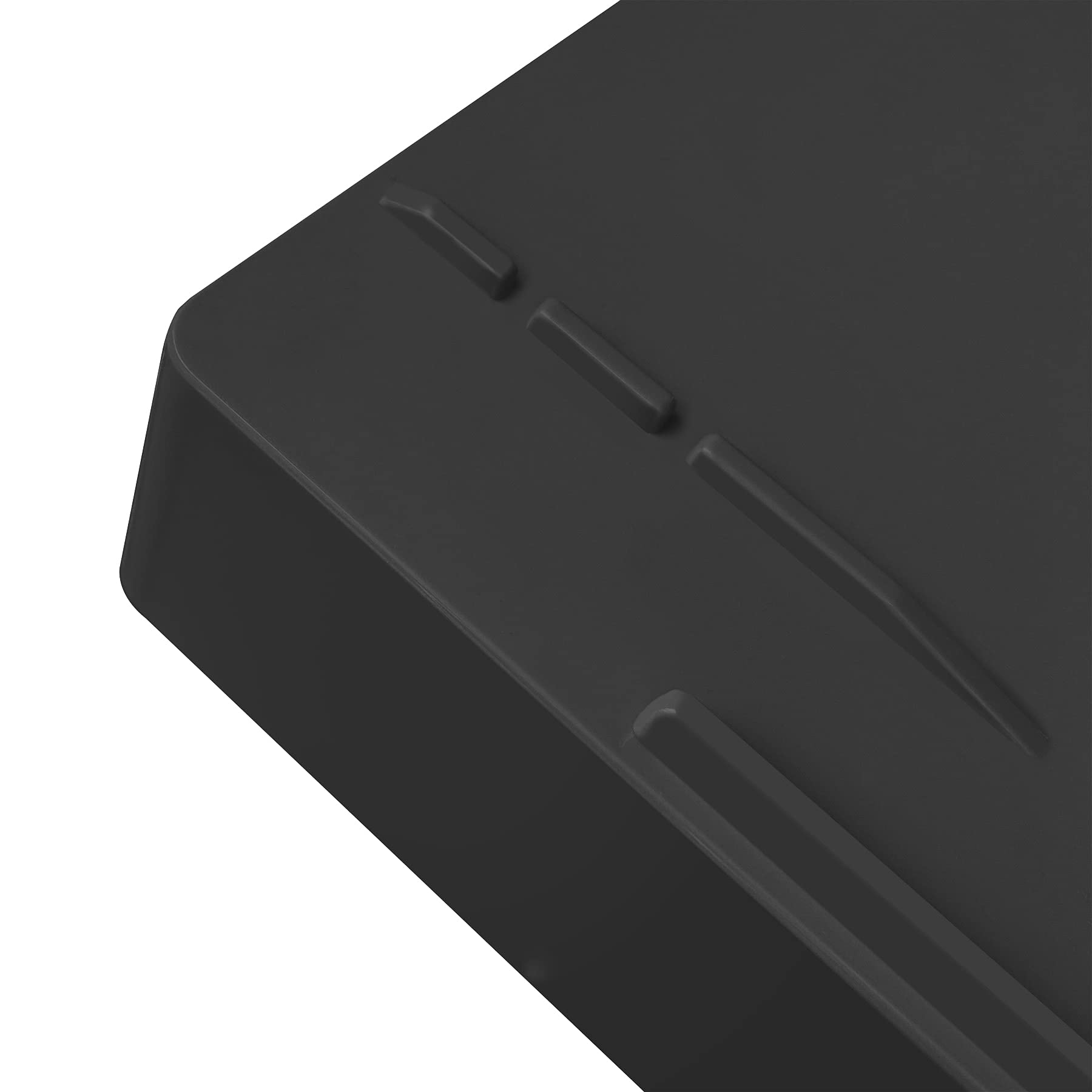 Acrimet Bandeja de Papel Apilable, Archivador de Documentos A4, Organizador de Cartas y Papeles en Plástico de Carga Lateral para Oficina, (Color Negro) (Paquete de 4 Unidades)