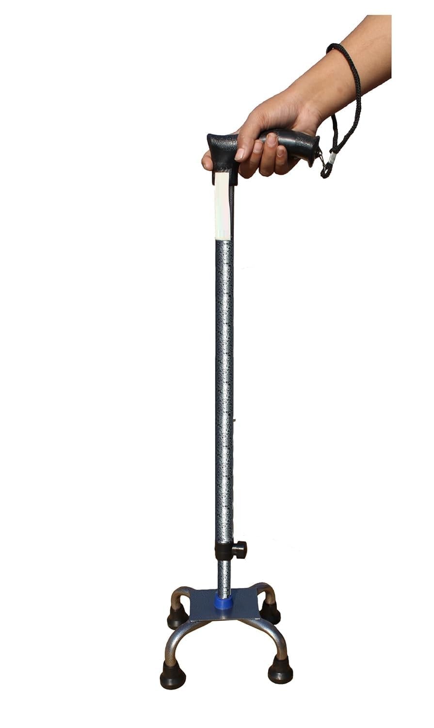 4 nogi antyczna Dori regulowana wysokość mężczyźni kobiety starsi ludzie laska do chodzenia - unisex 81 cm