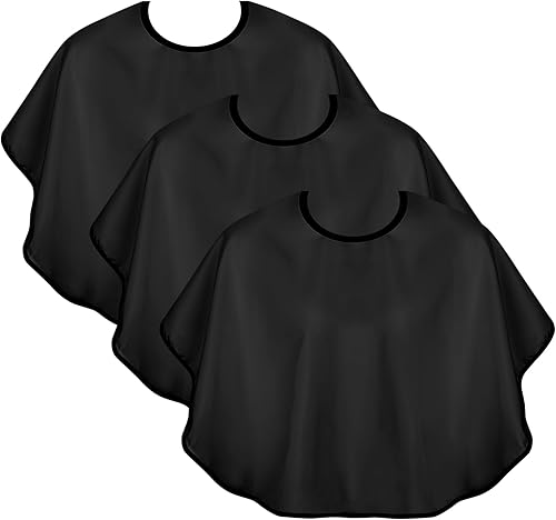 3 piezas de capas de maquillaje, baberos de maquillaje para salón de belleza, delantal ligero para barba, peinado, capas de tinte para el cabello,