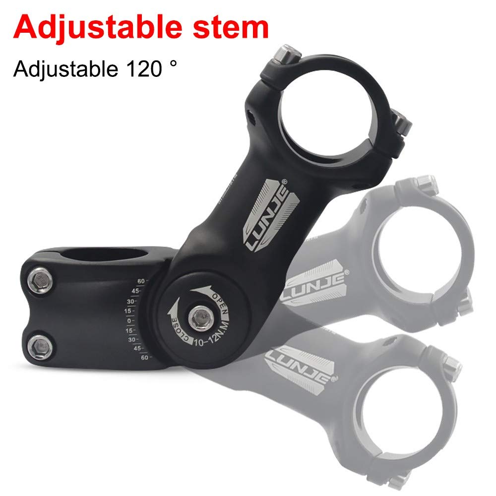 Potences de Vélo, Réglable Potences Tige de Vélo de Montagne en Alliage d'Aluminium pour Vélo de Route de Montagne