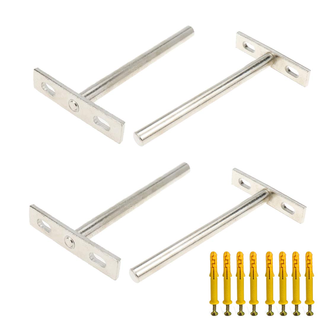 Rannb Floating Shelf Brackets 5" Length Heavy Duty Blind Shelf Supports - 4pcs