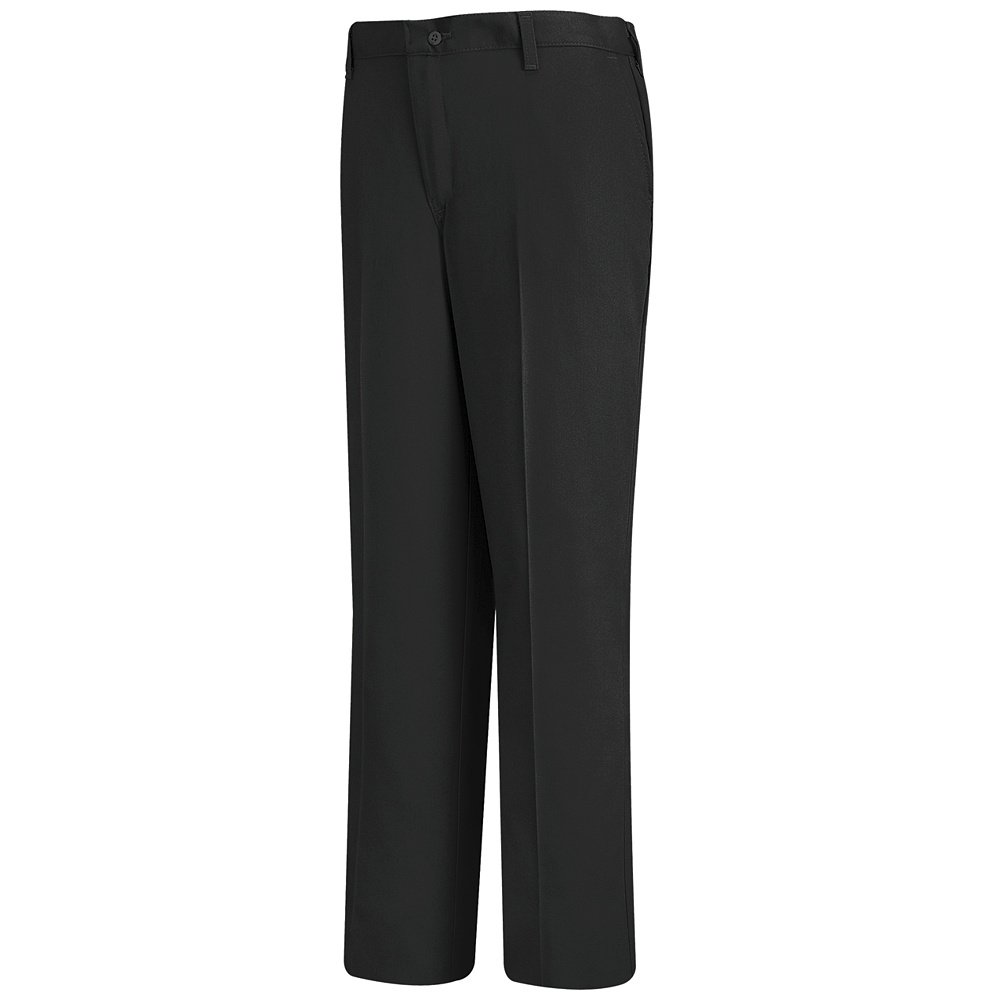 Red Kap Womens Plain Front Cotton Pants 6 Black - Unhemmed