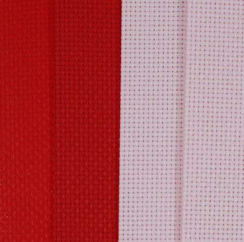 Image of KCS 4 /6 pc of 12 inch x 18 inch 30cmx45cm 16CT Counted Cotton Aida Cloth Cross Stitch Fabric (Pink+Red, 4 pc)