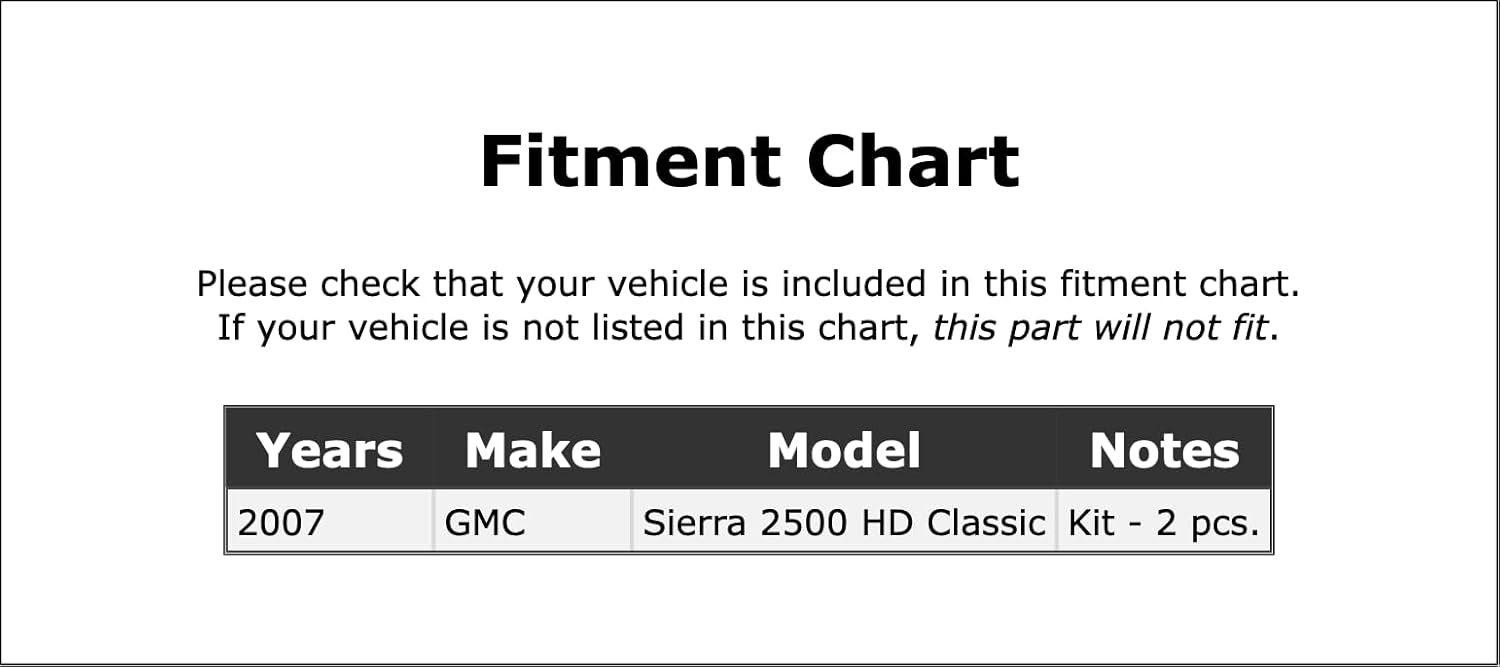 Front Lower Suspension Control Arm Bumper Compatible With GMC Sierra 2500 HD Classic 2007 P-2155679