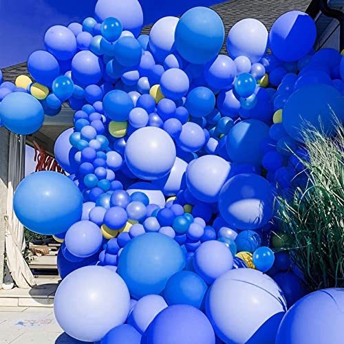 Image of Blue Balloons 110Pcs, 5 Inch Small Blue Latex Party Balloons, Mini Thick Blue Balloons for Birthday Wedding Baby Shower Decorations.