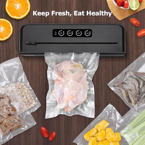 Image of INKBIRD One-Touch Vacuum Sealer Machine with Detachable Drip Tray for Home | Food Preservation with Starter Kit, Built-in Cutter, Sealing Machine Perfect for Kitchen (UK Plug)
