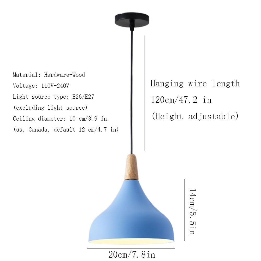 with Wood Hanging Lighting Fixtures Nordic Macaron Style Lamp Chandelier(Green)