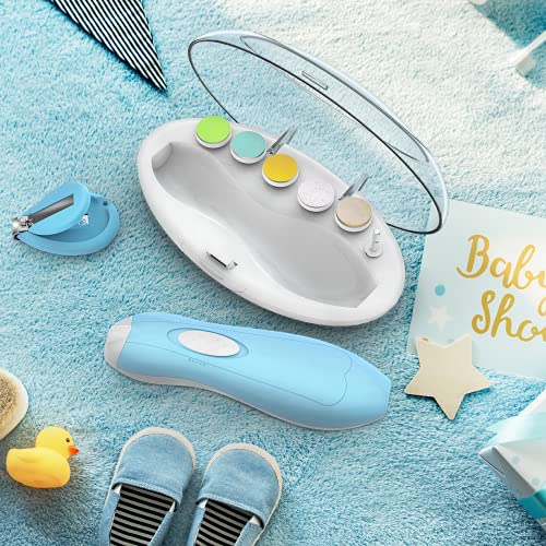 image for Lupantte Baby Nail Filer and Baby Nail Clippers with Light Set, Electr