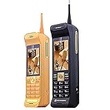 NEW Quad-band Classic Vintage Retro Touch Screen Brick Phone Dual SIM Dual Standby GSM850/900/1800/1900Mhz Mobile Cell Phone 16800Mah battery (Gold)