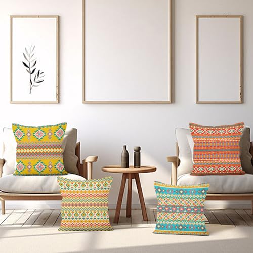 Yanutan Colorful Bohemian Throw Pillow Covers thumb #3