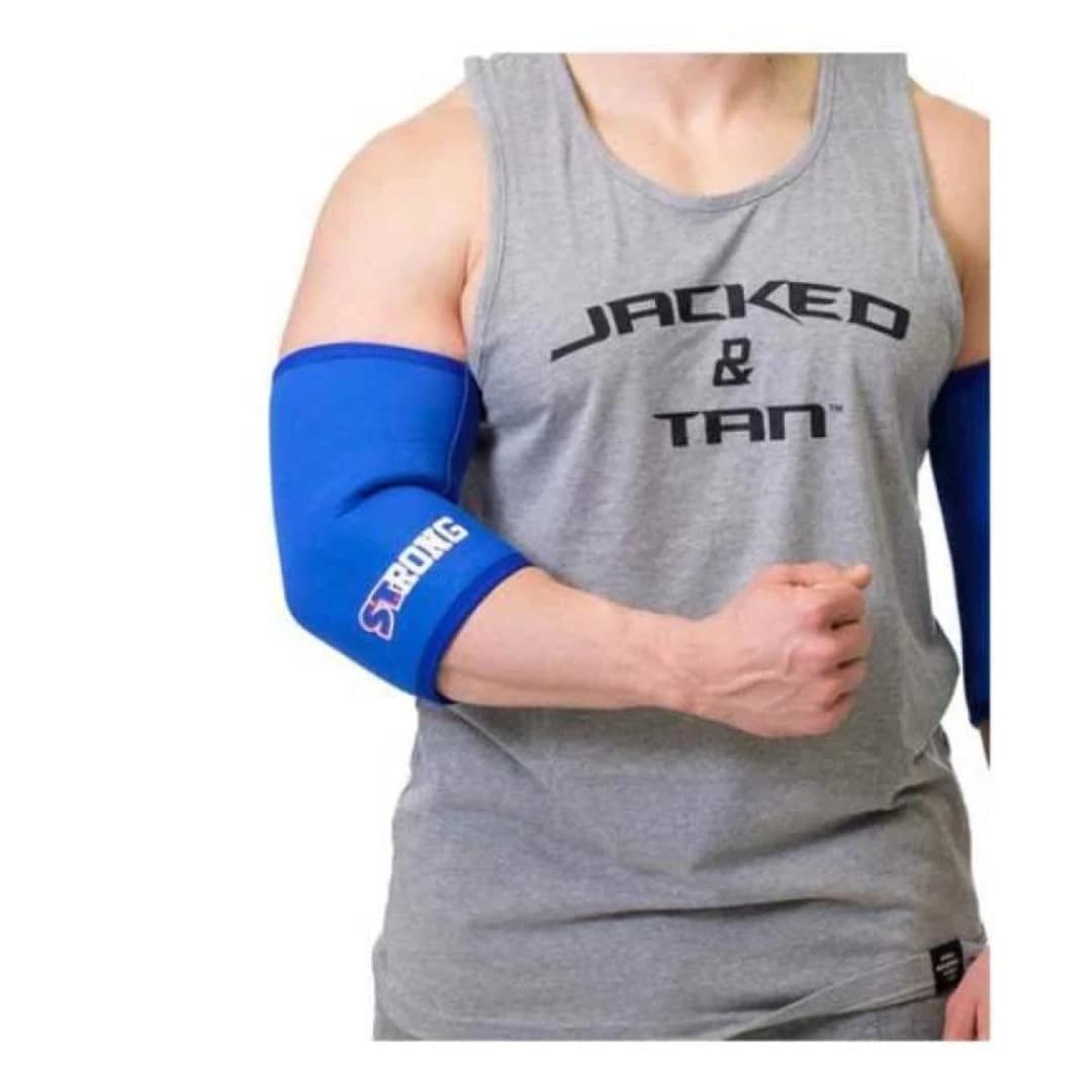 Sling Shot Mark Bell Strong Elbow Sleeves for Lifting Support and Elbow Protection, 5 Millimeters Thick, Level 3 Compression Elbow Braces, Stiff Elbow Sleeves for Moderate Lifting