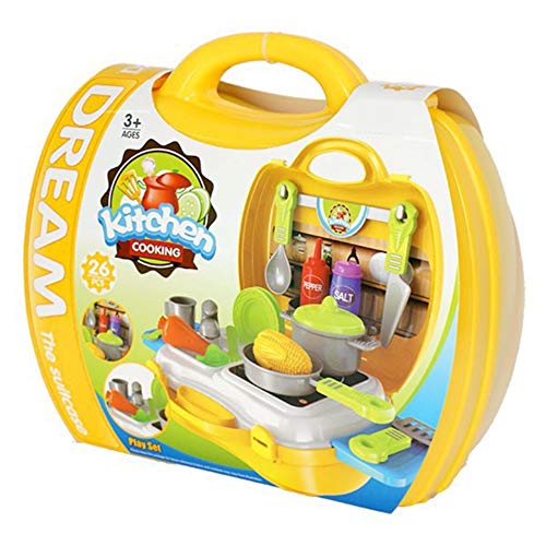 Popsugar Little Chef’s Kitchen Set with Accessories for Kids, Green
