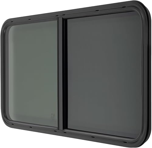 Miniatura 8 de Reemplazo vertical de ventana de remolque de 12 pulgadas de ancho x 22 pulgadas de alto, reemplazo de ventana de vidrio con anillos y tornillos