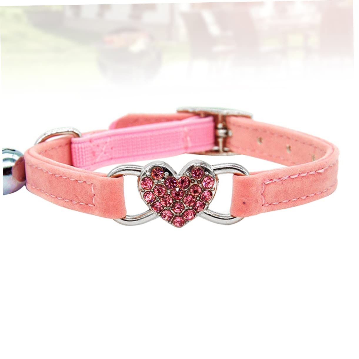 minkissy Lot de 2 Colliers pour Chat avec clochettes pour Chaton - Collier pour Chat - Collier pour Chat - Collier pour Chaton - Petit Collier Ras du Cou en Strass - Anneau réglable