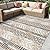 Rugshop Distressed Geometric Indoor/Outdoor Area Rug 5' x 7' Beige