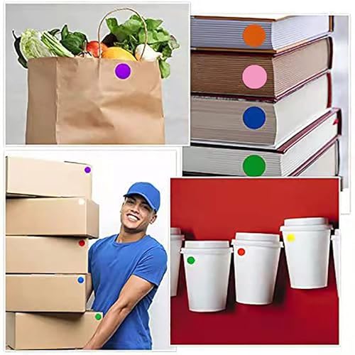 8000 Pcs 1/2 Inch Round Dot Stickers Color Coding Labels,Colorful Coding Label Sticker For File Classification,Mark Key Points,Coloring,Student Classroom,Office,Organizing. #TOP2