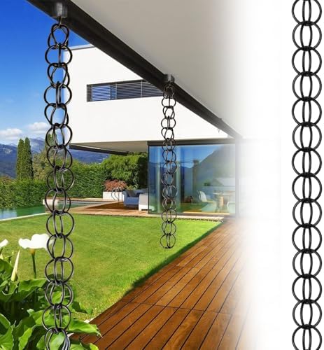 Rain Chains for Garden - Decorative Rustproof Hanging Garden Ornaments for Home Balcony Patio Drainage