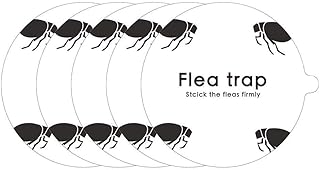 Flea Trap Stickers,5 Pcs Control Traps Round Sticky Fly Traps Dome Flea Trap Refill Glue Boards Discs Indoor Trap for Home Bedroom Pet House (1)