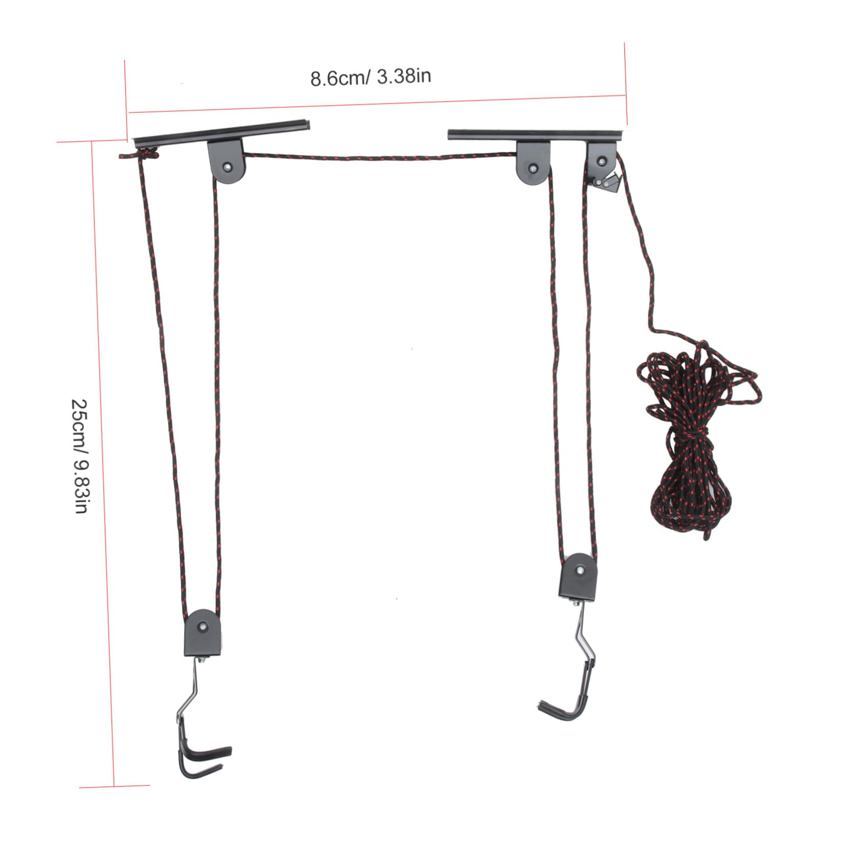 Colgador de Bicicletas de Techo y Pared Negro para Almacenamiento Interior