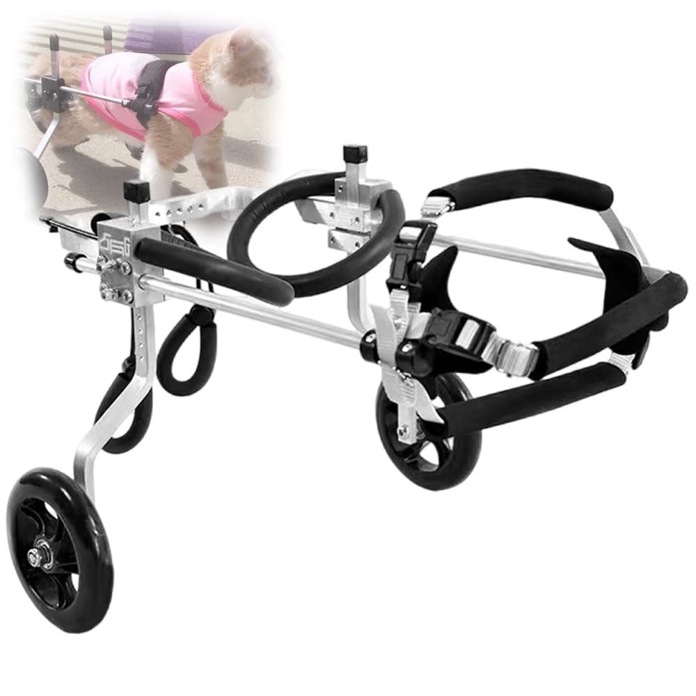 REMEK Passeggini Sedia A Rotelle per Riabilitazione delle Zampe Posteriori di Cane E Cuccioli, Carrello per Cani Anziani Feriti Disabili, Carrellino Adatto per Zampe Posteriori 8 A 30 Cm
