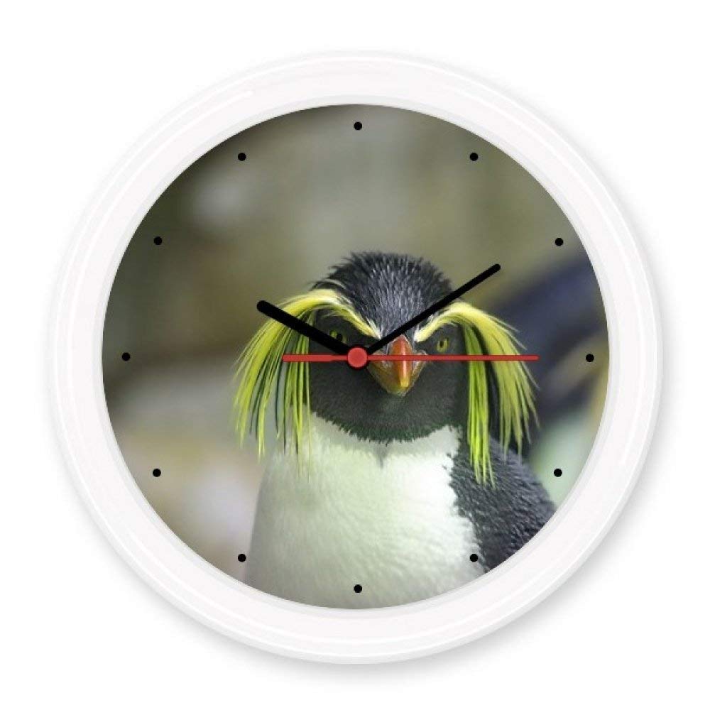 Horloge murale antarctique silencieuse motif pingouin mer et nature ronde