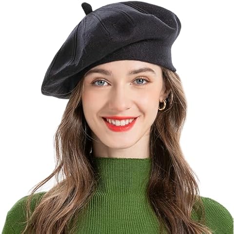 ZLYC Reversible Cashmere Knit Beret for Women Cover