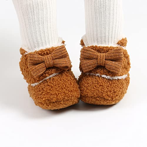 Baby Boys Girls Fleece Fur Knit Winter Warm Snow Boots Soft Sole Crib Shoes Booties for Newborn Infant First Walkers2
