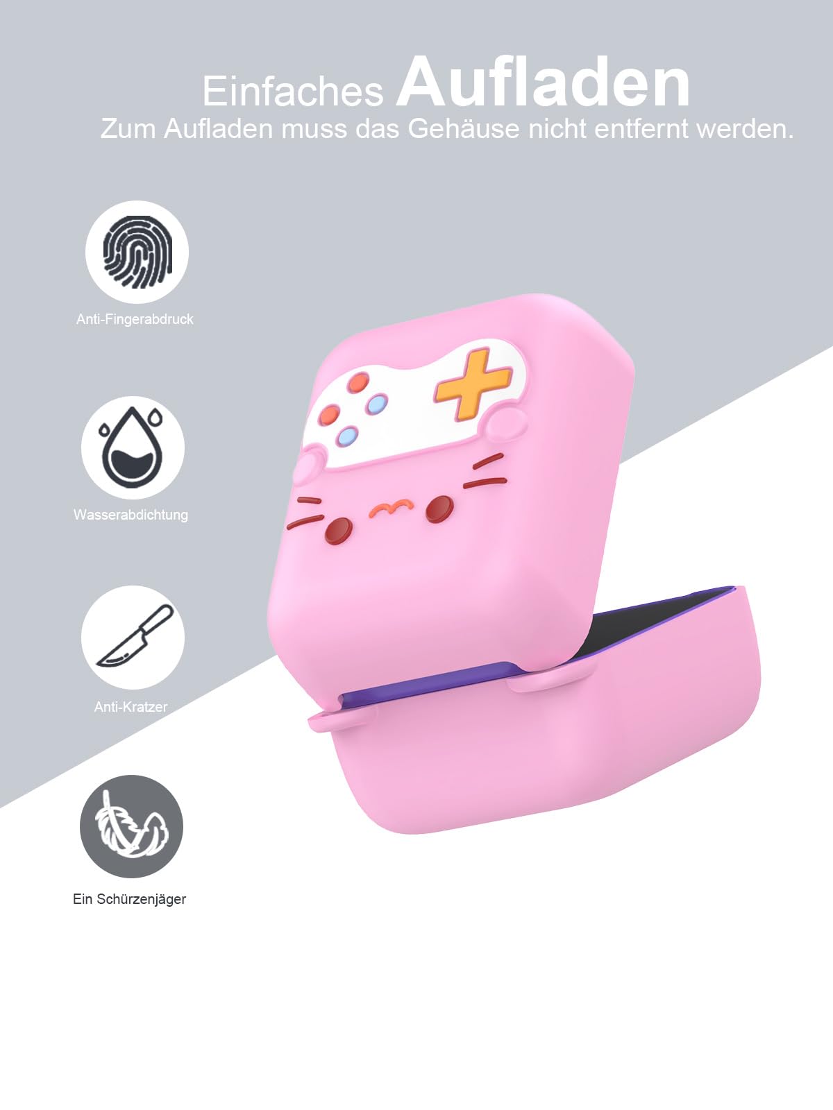 Obudowa na konsolę do gier wideo Bitzee Electronic Pet daunke miękki silikon, lekka odporność na uderzenia, zadrapania, uniwersalna ochrona, różowa