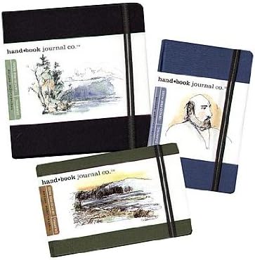 Hand Book Journal Co. Travelogue Drawing Journals 5 1/2 in. x 8 1/4 in. landscape ivory black [PACK OF 2 ]