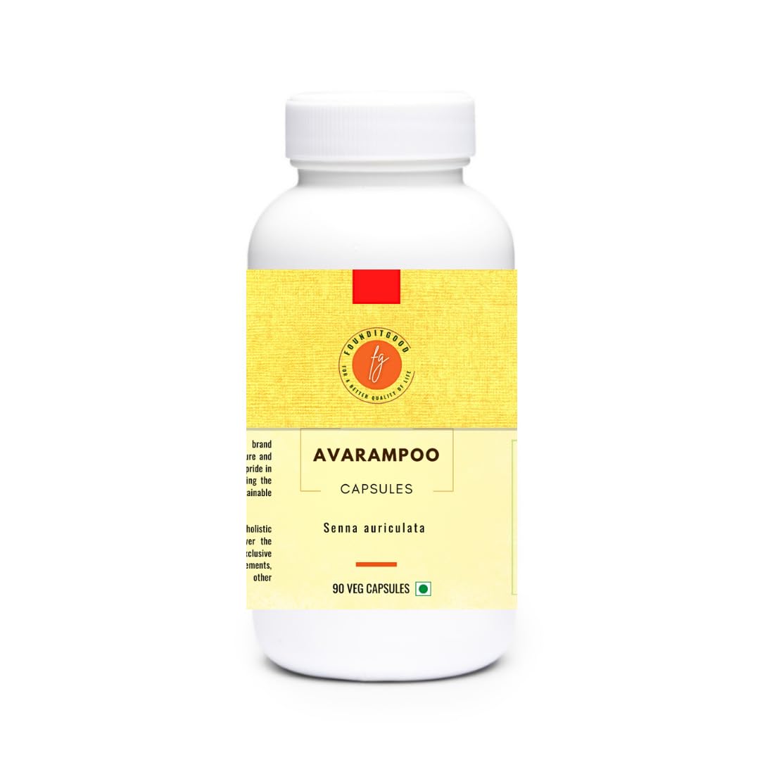 FounditGood Avarampoo Capsules (Senna Auriculata) – Herbal Supplement for Blood Sugar Support, Skin Health, and Digestive Wellness – 90 Veg Capsules-picture-17