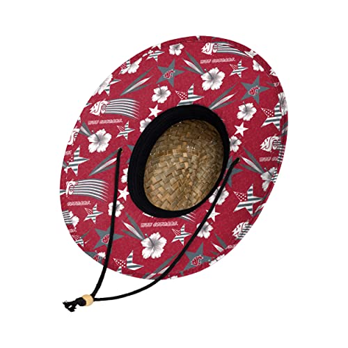 Image of FOCO Washington State Cougars NCAA Americana Straw Hat