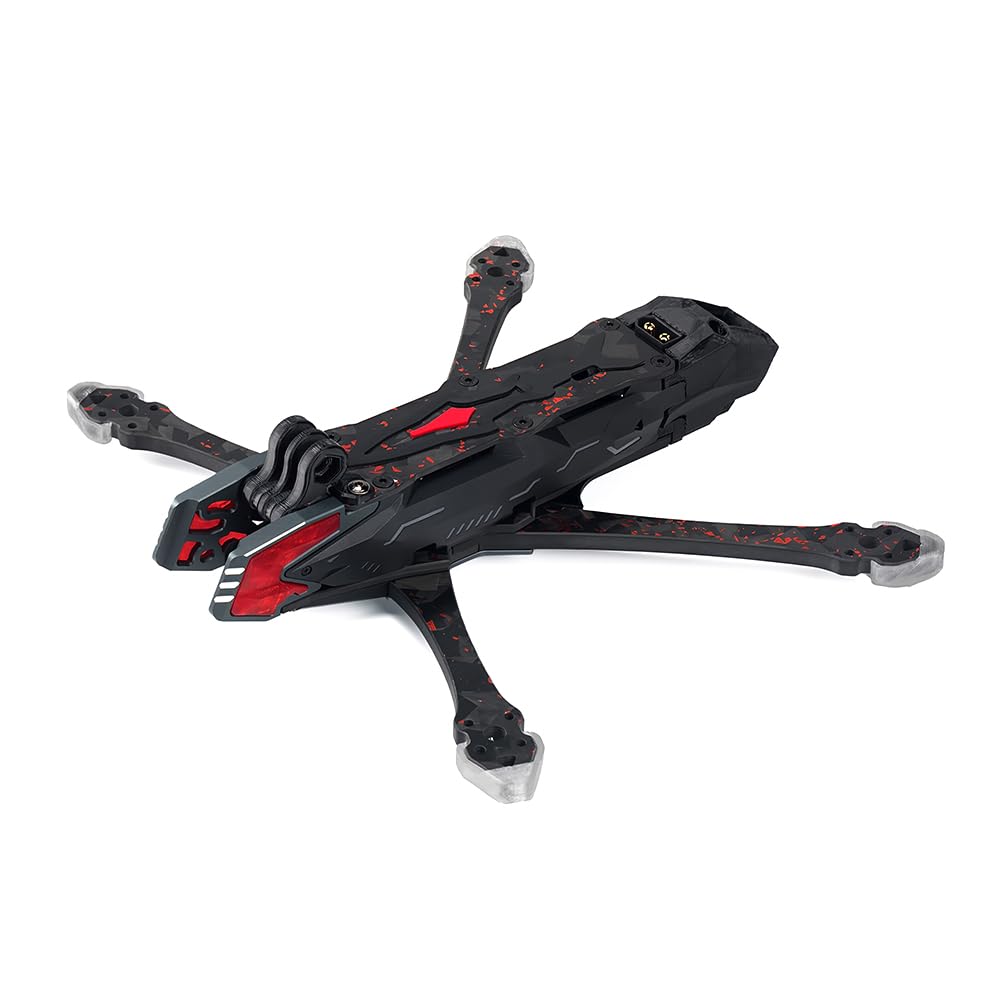 Manta 5 Pro 5 Inch FPV Drone Frame Kit with 32 LEDs, DIY Programmable Control, 226mm Wheelbase, 6mm Arms, High-Strength Carbon Fiber & CNC Aluminum
