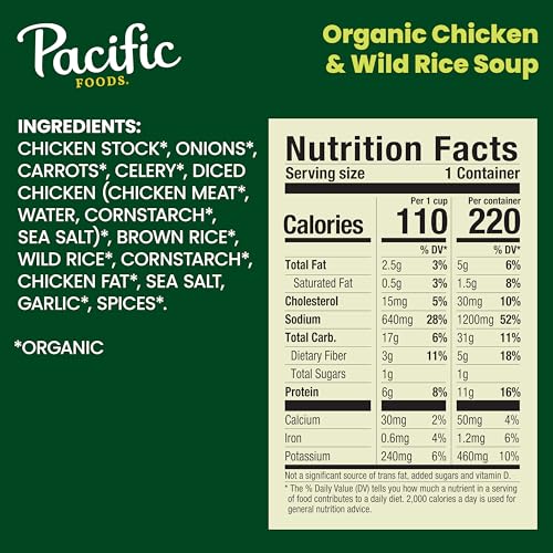 Pacific Foods Organic Chicken and Wild Rice Soup, 16.3 oz Can - Image 3