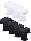 7 Pack Men's Compression Shirts Short Sleeve Slimming Workout Shirt for Gym Cool-Dry Athletic Undershirts