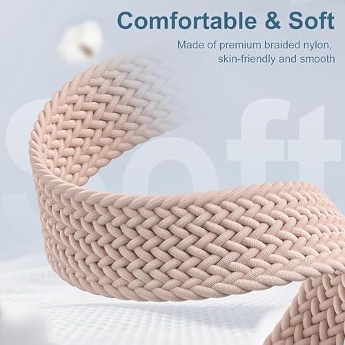 Image of Magnetic Braided Band for Samsung Galaxy Watch 9 8 40mm 44mm, Galaxy Watch8 Classic 46mm, One Click No Gap Elastic Stretchy Nylon Fabric Sport Strap for Women Men (Space Gray)