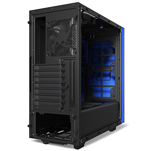 Image of NZXT S340 Mid Tower Case CA-S340MB-GB Matte Black /Blue