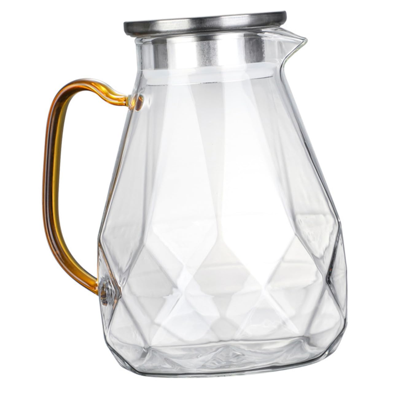 Jarra de Grande con Tapa de Acero Inoxidable Jarra para Agua Fría y Té Helado con Asa Ergonómica y Antigoteo para Bebidas Frías y Calientes el Hogar