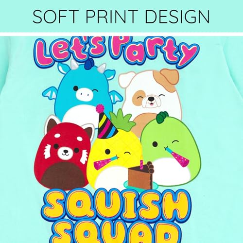 Squishmallows Birthday Girls Drop Shoulder T-Shirt Little Kid to Big Kid Sizes (7-8 - 14-16)3