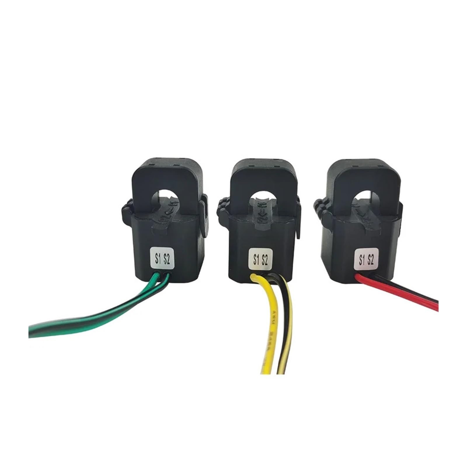 CLEUFWKO 3PCS Snap-in Type Small Current Transformer Three-phase Electric Meter Open Type Current Transformer mA 0.5 Class 10/20/50/75mA(20A 20mA)